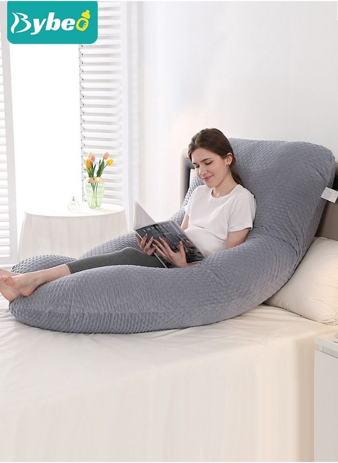 Bybeo - U Shaped Full Body Pregnancy Pillow For Maternity Women With Removable Jersey Cotton Cover - Image 1
