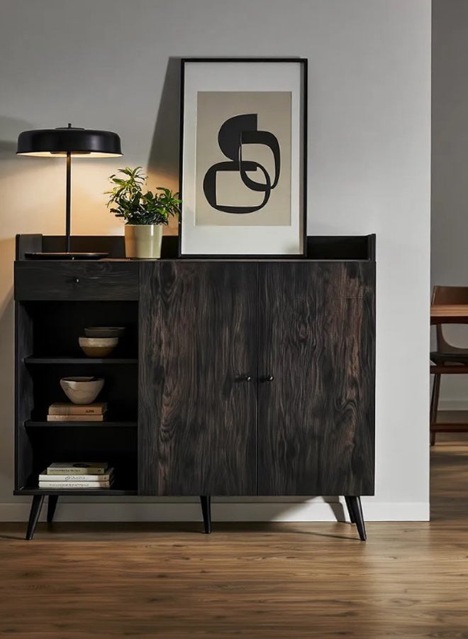 ليفينج طاولة بوفيه مع رفوف وأدراج تخزين 115x30x100 سم - Image 2