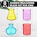 LaRandom 8 Pcs Science Measuring Flask Set for Kids Graduated Cylinder 30ml Plastic Beakers Science Kits for Kids Ideal for DIY and Lab Experiment Chemistry Studies - Image 4