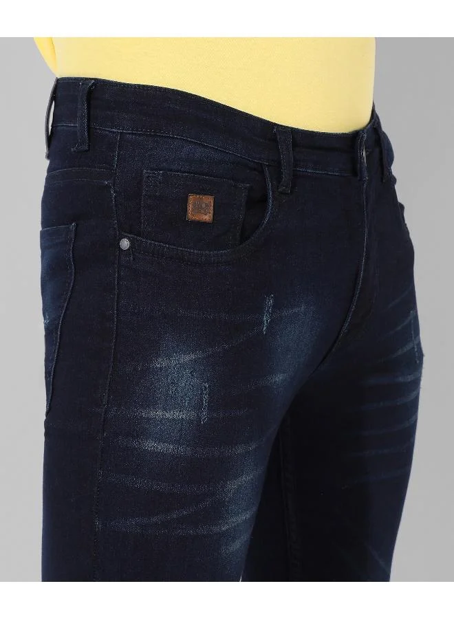 Campus Sutra Men's Classic Blue Medium-Washed Regular Fit Denim Jeans