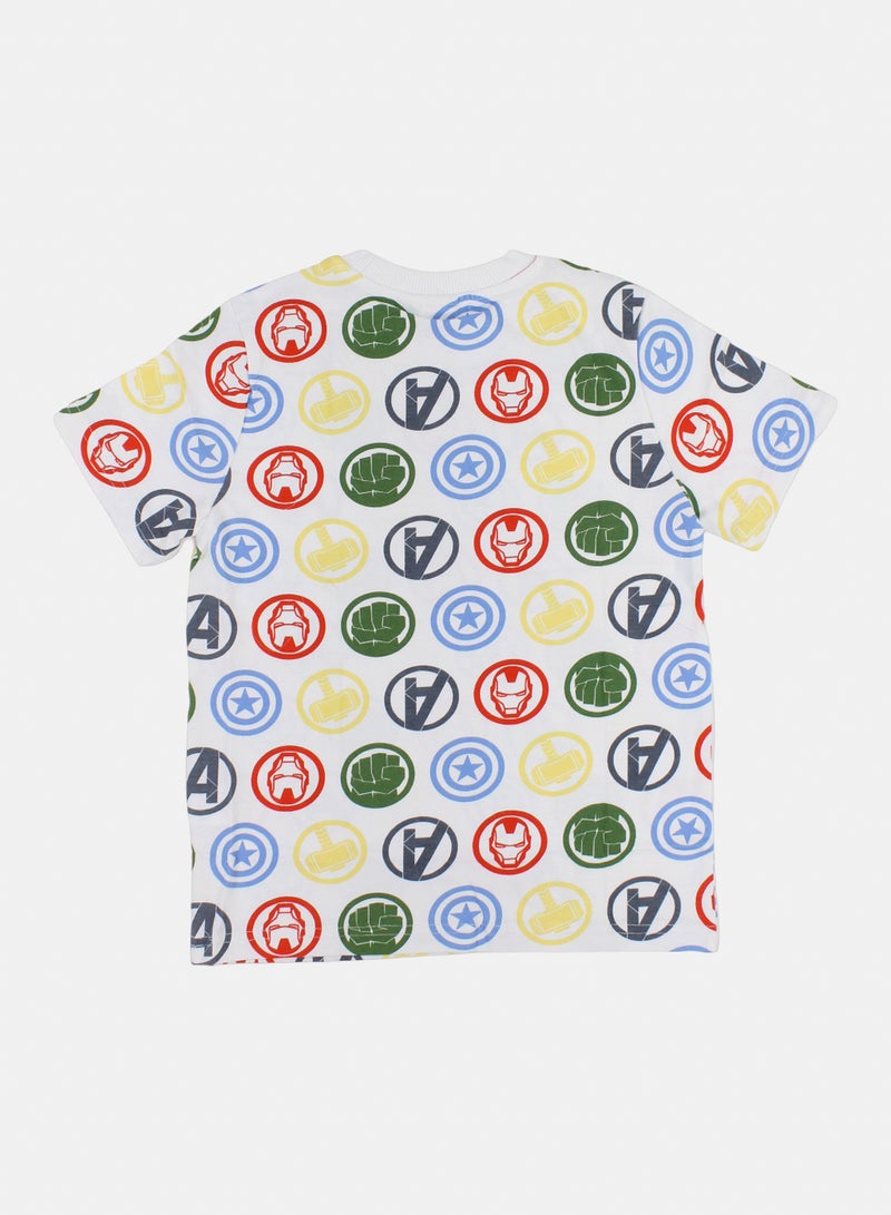 MTG Boys Polyester Short-Sleeved T-Shirt – White with Spider-Man All-Over Print - Image 2