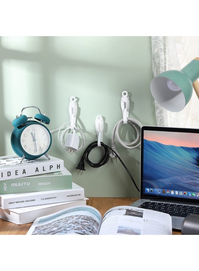 Fiada 12 Pcs Cord Bundlers Cord Organizer for Appliances, Self Adhesive Kitchen Sticky Silicone Holder Organizer for Air Fryer, Toaster, Home Decorations Accessories(White) - Image 2