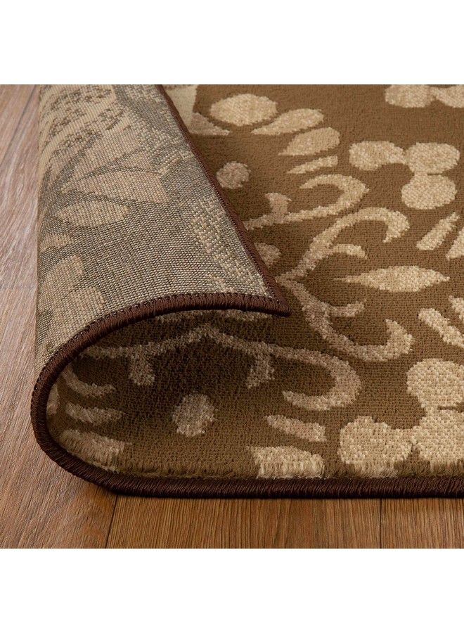 Superior Indoor Area Rug Or Runner Jute Backing Modern Farmhouse Floral Color Block Ideal For Entryway Living Room Kitchen Bedroom Hallway Floor Cover Rockhill Collection 2' 7" X 8' Beige  - Image 4