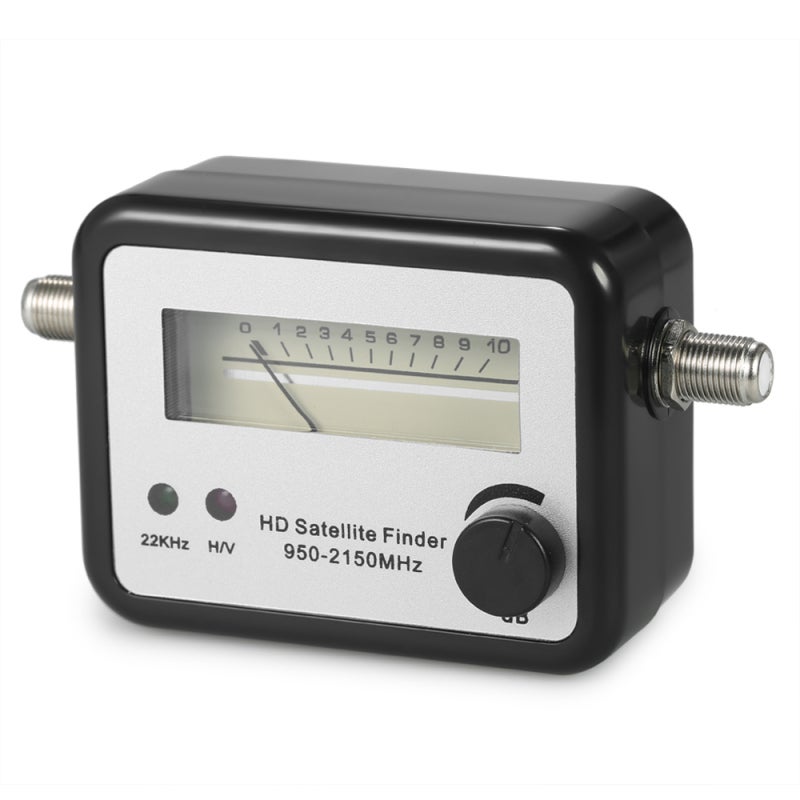 Satellite Finder: Mini Lightweight Portable Device - Knob-Operated Quick Easy Tuning, Battery-Free Receiver-Powered Signal Tracker for Satellite Setup - Image 1