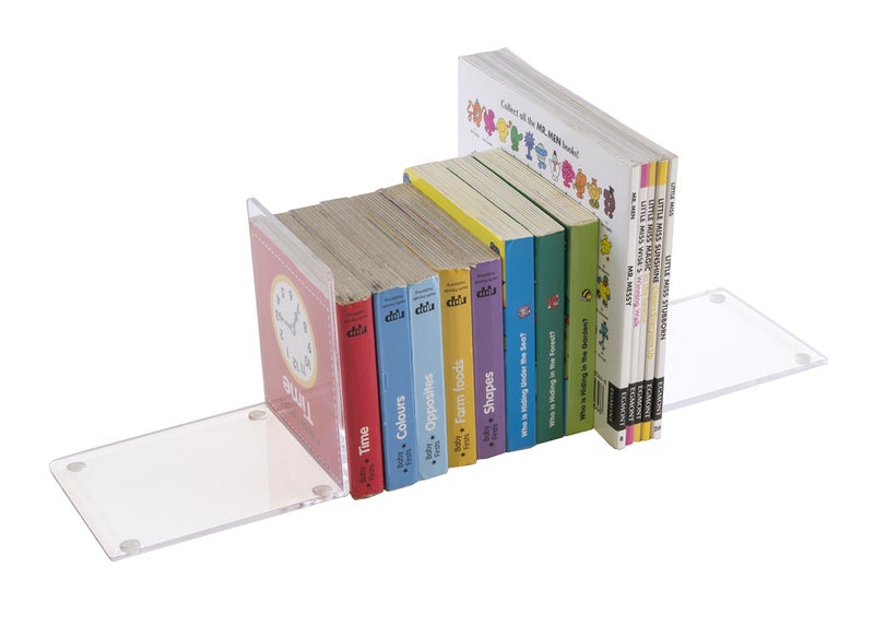 OSCO Clear Acrylic Very Small Bookends, ABE-2 - Image 2