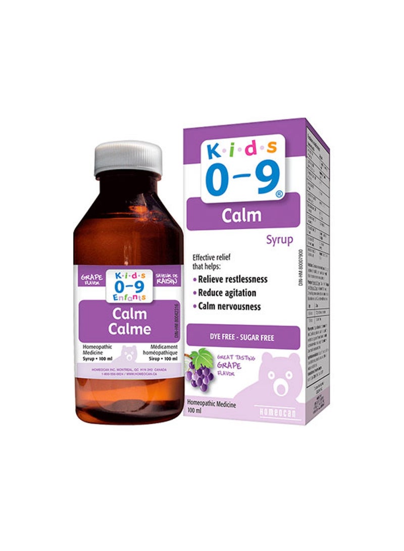 Homeocan شراب مهدئ للأطفال من عمر 0 إلى 9 سنوات 100 مل بنكهة العنب