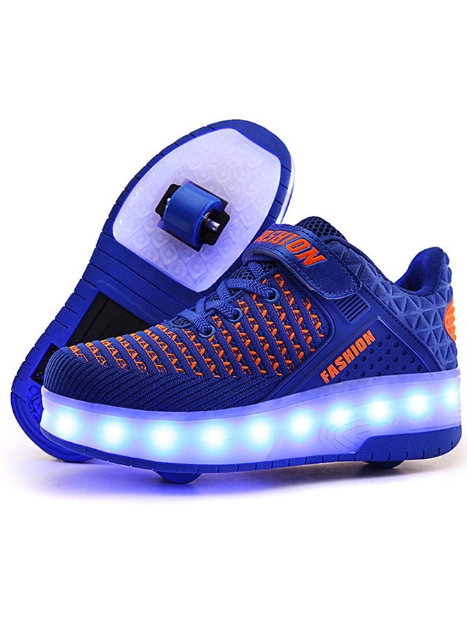 KUYING Charging Double Wheel Roller Skates With Roller Contraction 