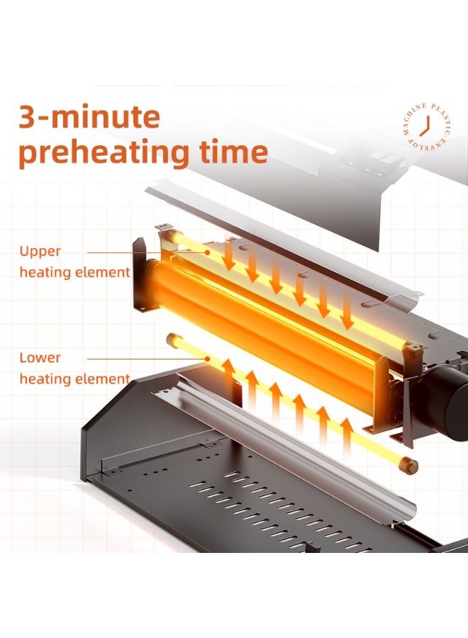 ديلي ماكينة تغليف حراري وبارد A3 بتغليف سلس للاستخدام المكتبي - Image 4