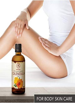 Aromatika Oil 68 Oz Calendula Officinalis Infused Almond Oil Base 100% Pure & Natural Marigold Oil Benefits For Skin Nails Hair Face Body  - Image 4