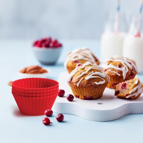 PremiumAV Silicone Cupcake Mould Set – Non-Stick Reusable Muffin Molds for Baking – BPA-Free, Oven Safe, Microwave & Freezer Safe Silicone Baking Cups for Muffins, Cupcakes & Snacks (Set of X) - Image 3