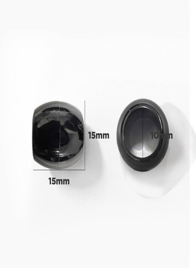 Donna خرز شعر بلاستيكي ضخم من دونا، خرز شعر للأطفال لتصميم ضفائر الشعر، خرز بلاستيكي لضفائر الشعر 1 قطعة، أدوات سريعة لتصميم ضفائر شعر الأطفال باللون الأسود، صغير - Image 3