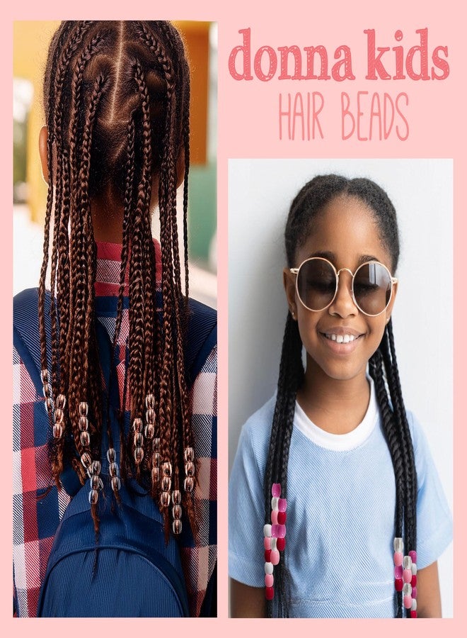 Donna خرز شعر بلاستيكي ضخم من دونا، خرز شعر للأطفال لتصميم ضفائر الشعر، خرز بلاستيكي لضفائر الشعر 1 قطعة، أدوات سريعة لتصميم ضفائر شعر الأطفال باللون الأسود، صغير - Image 4