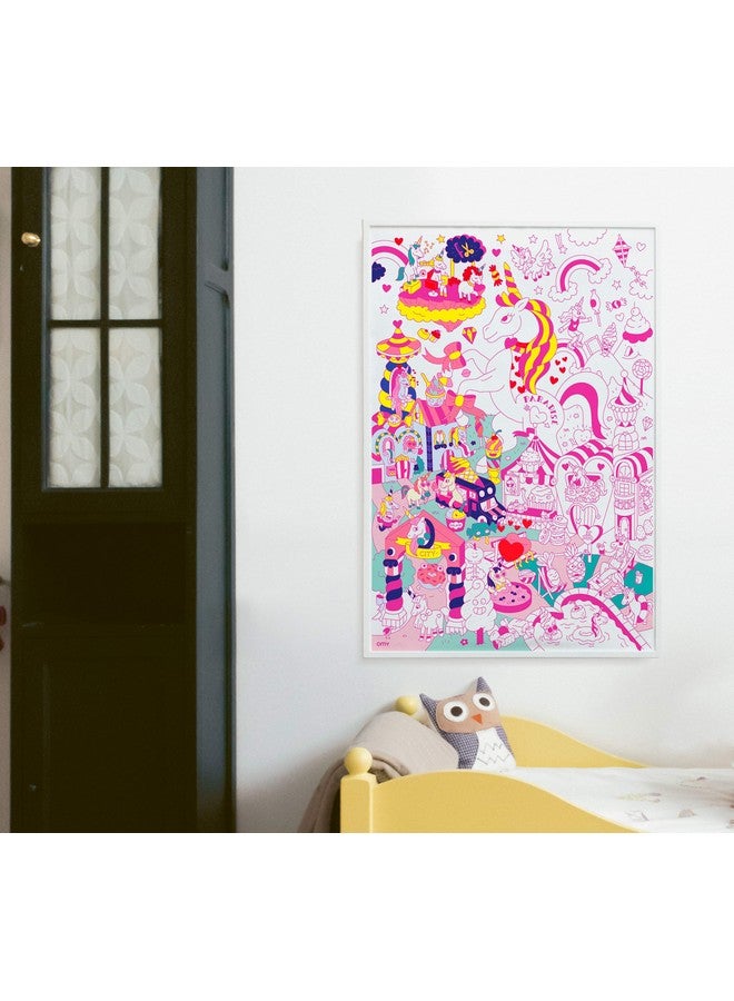 Omy Giant Coloring Poster, Lily The Unicorn, 40 x 28 inches, Creative Fun and Play for Kids, Adults, and The Whole Family. - Image 2