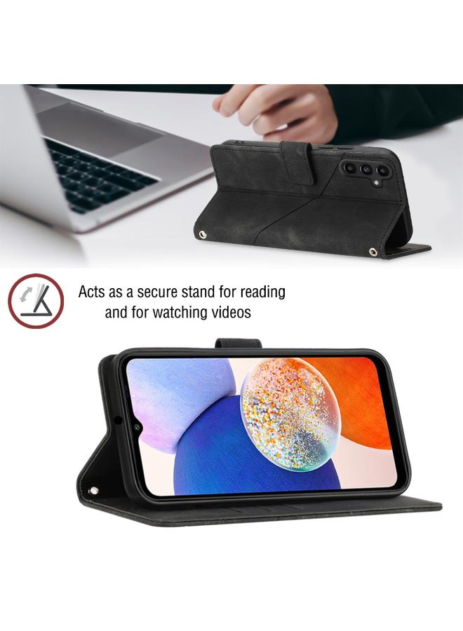 اس-توب جراب لهاتف Samsung Galaxy S23 FE 5G، جراب هاتف من الجلد المنقوش بملمس الجلد - Image 5