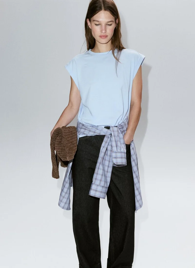 مانجو Short-Sleeved Cotton T-Shirt