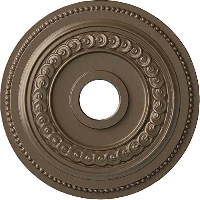 CM18OL1AMF OLDHAM CEILING MEDALLION, AMERICANA 18"OD X 3 3/8"ID X 7/8"P (FITS CANOPIES UP TO 8 5/8") HAND-PAINTED WARM SILVER CM18OL1WSS 1 - Image 2