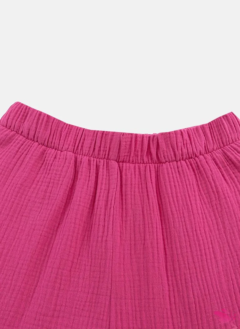 YUNIQEE Pink Plain Casual Trouser