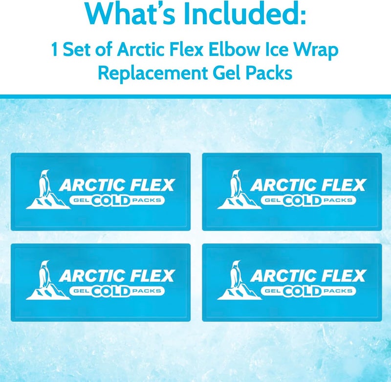Arctic Flex عبوات جل أركتيك فليكس البديلة عبوات جل ثلج قابلة لإعادة الاستخدام لرباط الثلج على الكوع علاج آلام الإصابات والتورم حزمة ضغط مرنة للمعالجة للنساء والرجال الرياضيين - Image 2