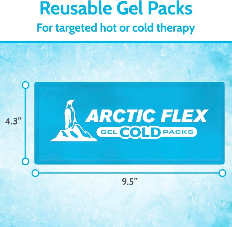 Arctic Flex عبوات جل أركتيك فليكس البديلة عبوات جل ثلج قابلة لإعادة الاستخدام لرباط الثلج على الكوع علاج آلام الإصابات والتورم حزمة ضغط مرنة للمعالجة للنساء والرجال الرياضيين - Image 5