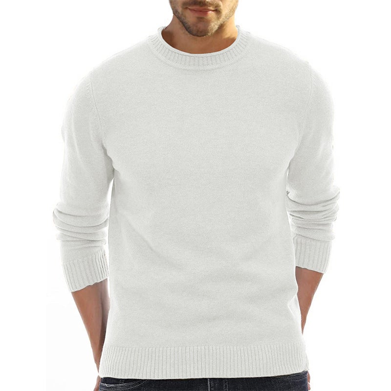 Mens Knit Sweater Short Sleeve Thick Turtleneck Burgundy - Image 3