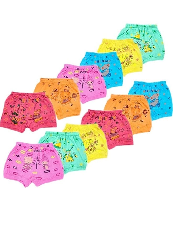 HOSVIN 1 Baby's Cotton Bloomers/Panties Underwear Comfortable & Regular Fit Bloomers for Kids for Baby Boy's & Baby Girl's - Pack of 12 Multicolor Regular fit Toddler Baby Bloomer Baby Panties - Image 2