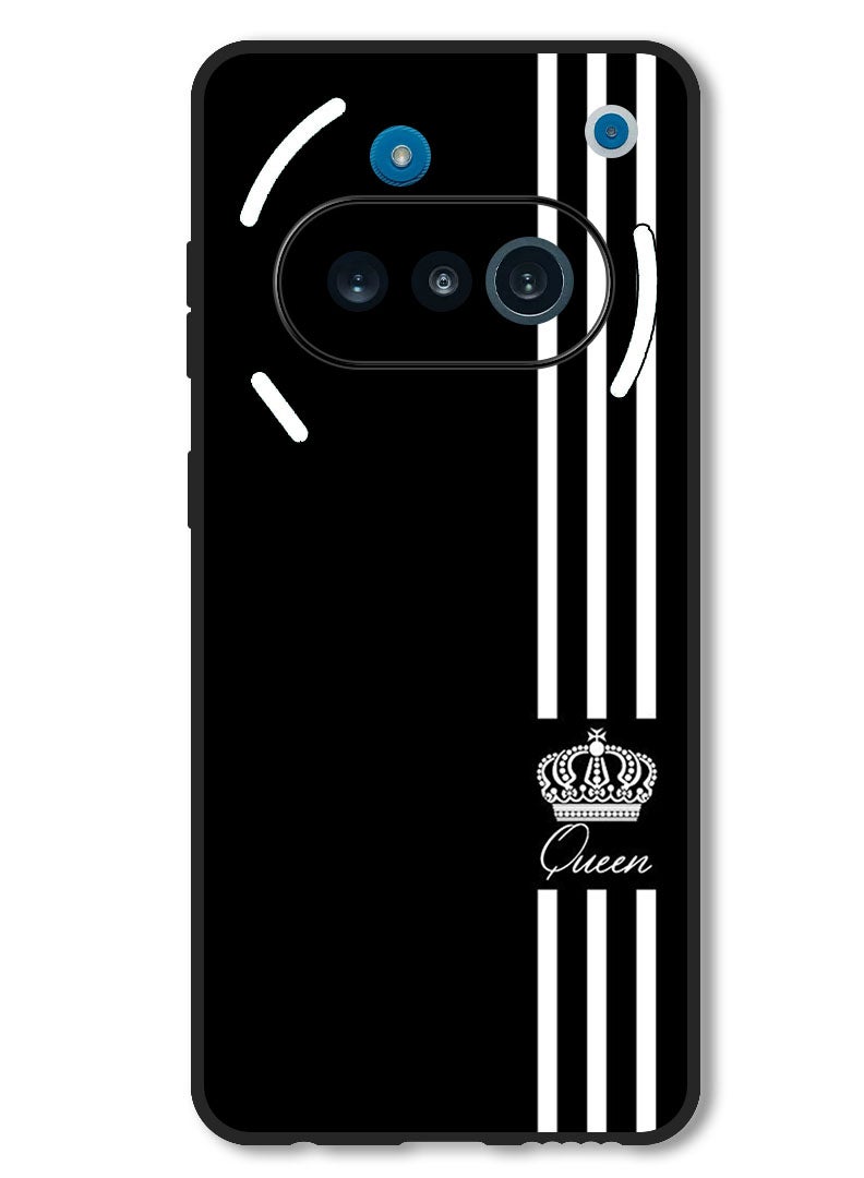 Theodor Case Compatible with Nothing Phone 3a Protection Shockproof Bumper Cover Queen Crown - Image 1