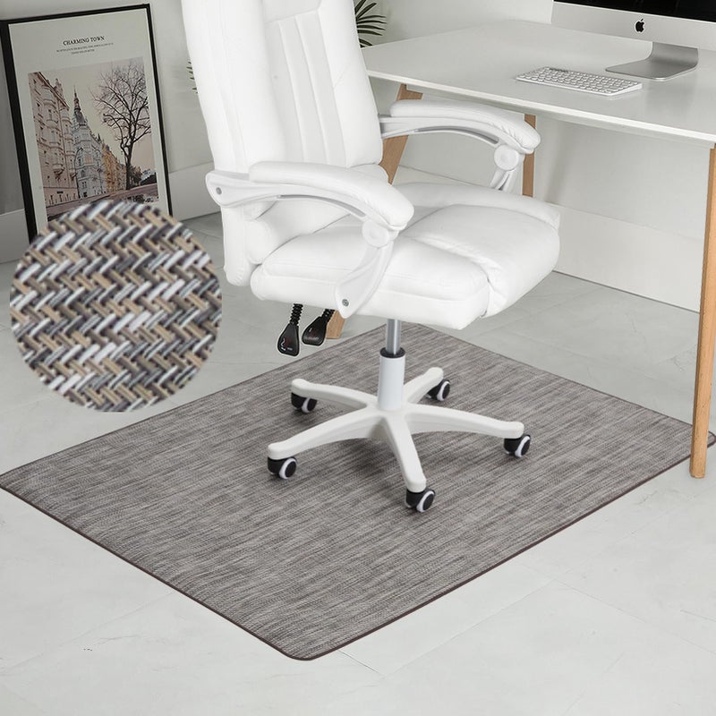 RccugmatS Chair Mat for Hardwood Tile Floor 47 x 52 Heavy Duty Office Chair Mat for Rolling Chairs Anti Slip NonCurve Floor Protector for Home Office Gray Brown