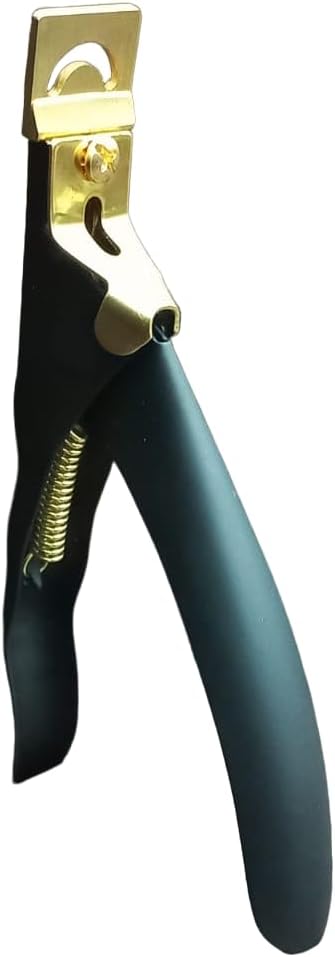 Professional Acrylic Nail Cutter - Sharp Tip, Black and Gold Design for Beauty Salons and Personal Use