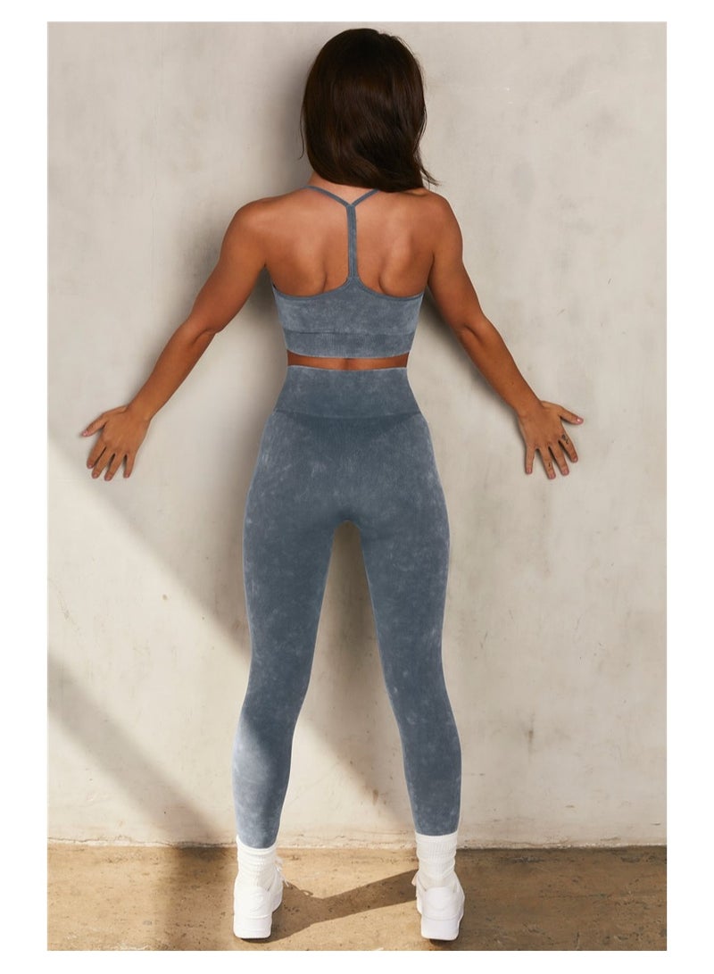 Women's Yoga Fitness Sports Bra and Pants Set  - Image 3