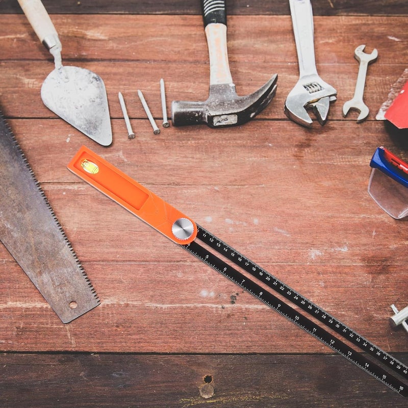 Aluminum Woodworking Angle Ruler Double Sided Scale Precision Measurement Tool - Image 5