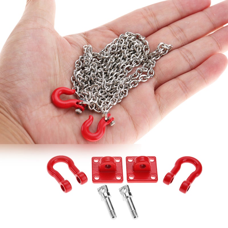 U Shaped Rescue Tow Hook Trailer Chain Assemble Parts for RC Climbing Crawler Car - Image 1