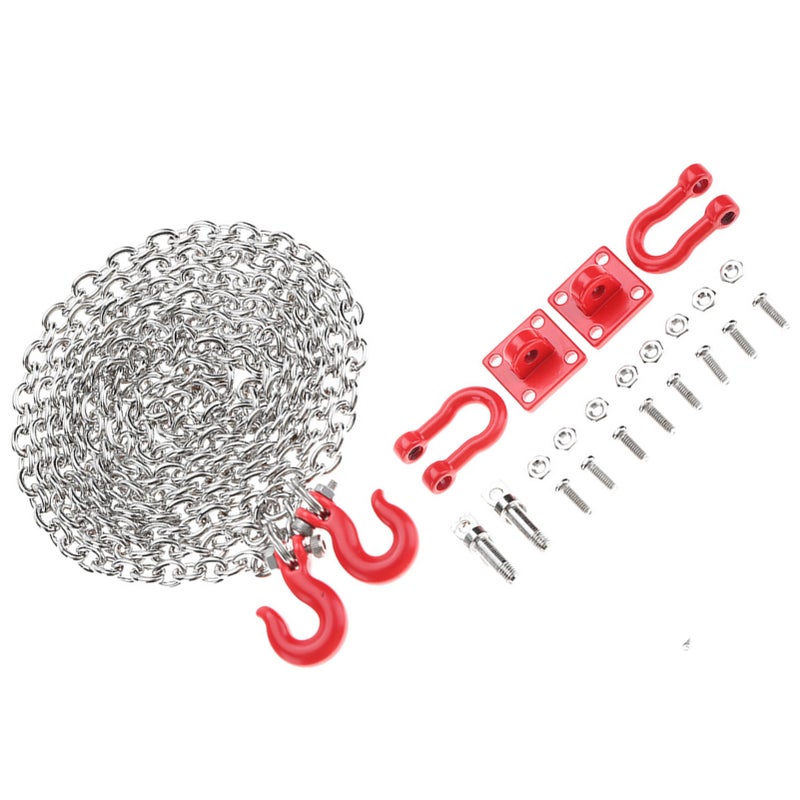 U Shaped Rescue Tow Hook Trailer Chain Assemble Parts for RC Climbing Crawler Car - Image 2