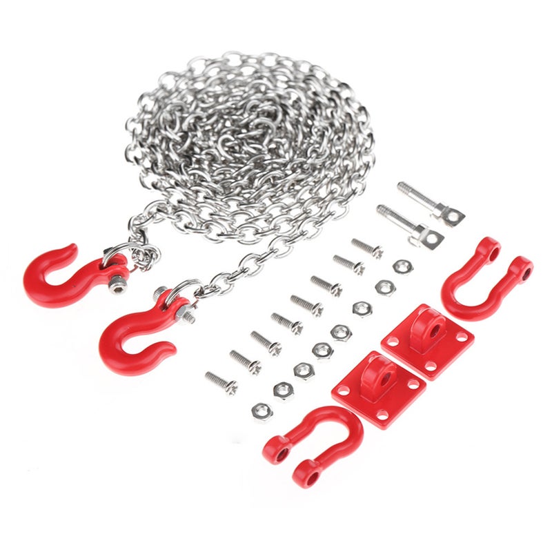 U Shaped Rescue Tow Hook Trailer Chain Assemble Parts for RC Climbing Crawler Car - Image 5