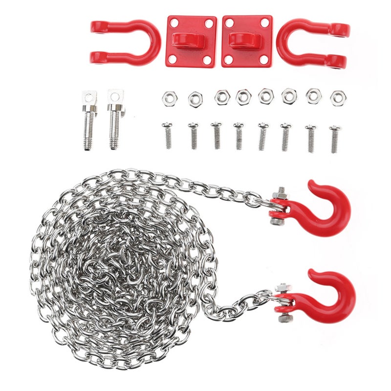 U Shaped Rescue Tow Hook Trailer Chain Assemble Parts for RC Climbing Crawler Car - Image 3