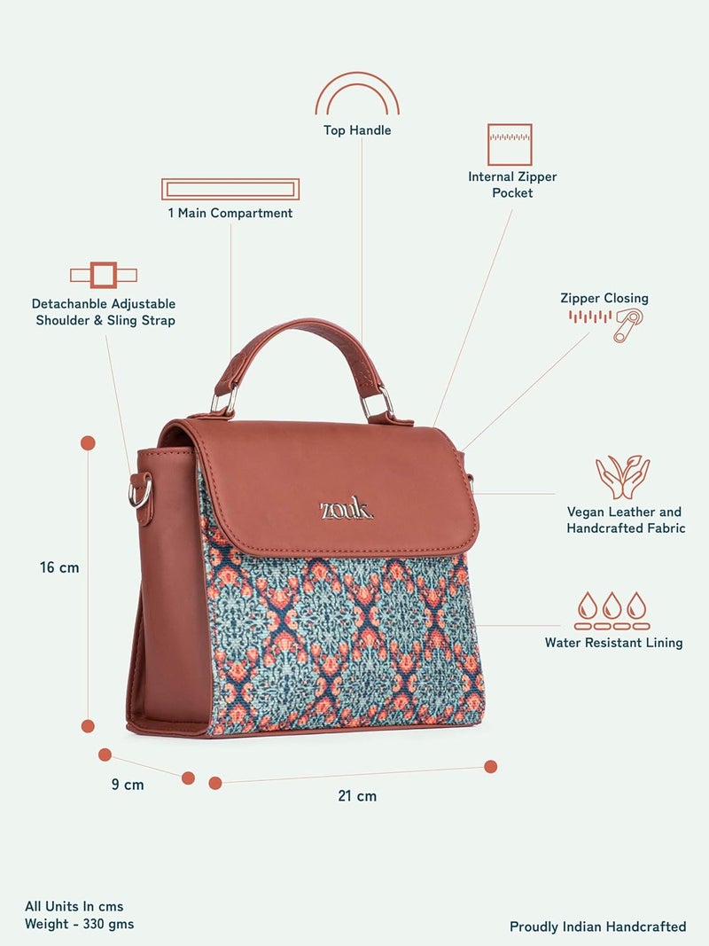 ZOUK Statement Sling Bag With Handle For Women's Girls Ladies - Image 4