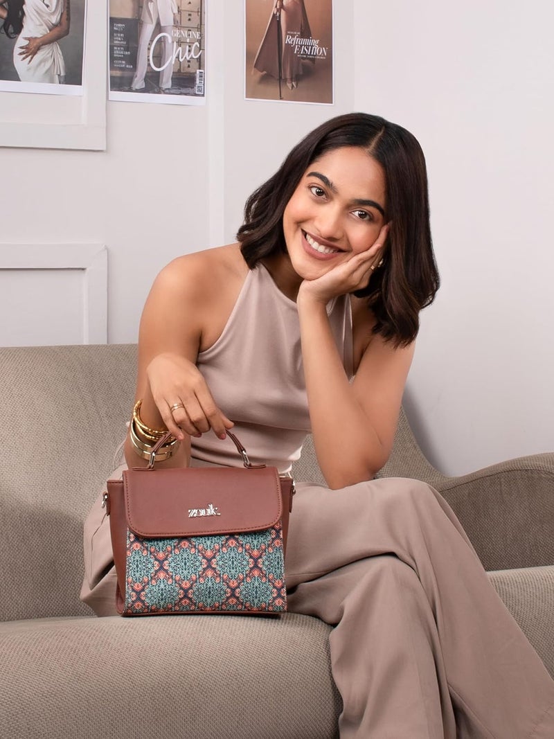 ZOUK Statement Sling Bag With Handle For Women's Girls Ladies - Image 2