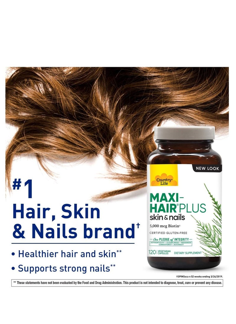 COUNTRY LIFE VITAMINS - Maxi-Hair Plus 120 Capsules - Image 1