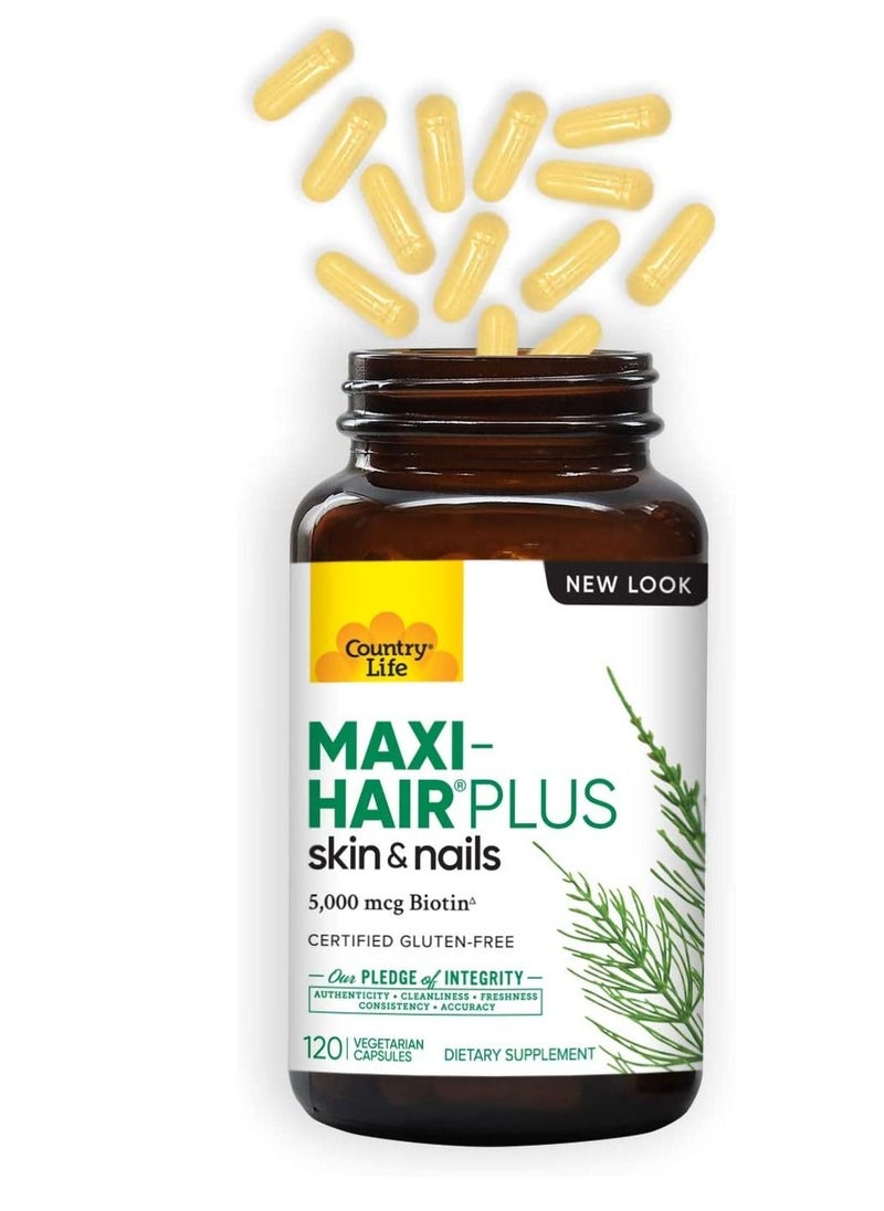 COUNTRY LIFE VITAMINS - Maxi-Hair Plus 120 Capsules - Image 1