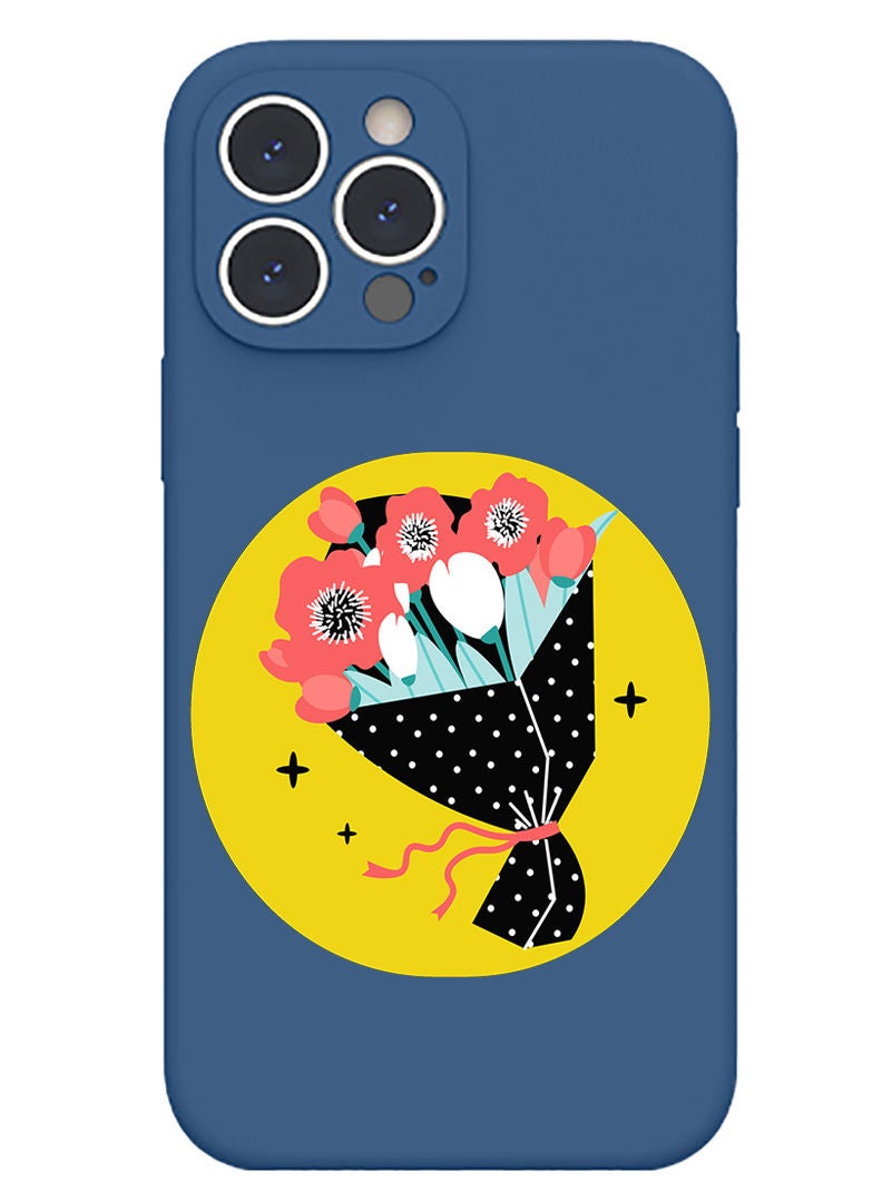 Theodor Protective Slim Fit Case Liquid Silicone Cover with Full Body Protection Anti-Scratch Shockproof Case For iPhone 13 Pro Blue  - Boxing Brooklyn black copy - Image 1