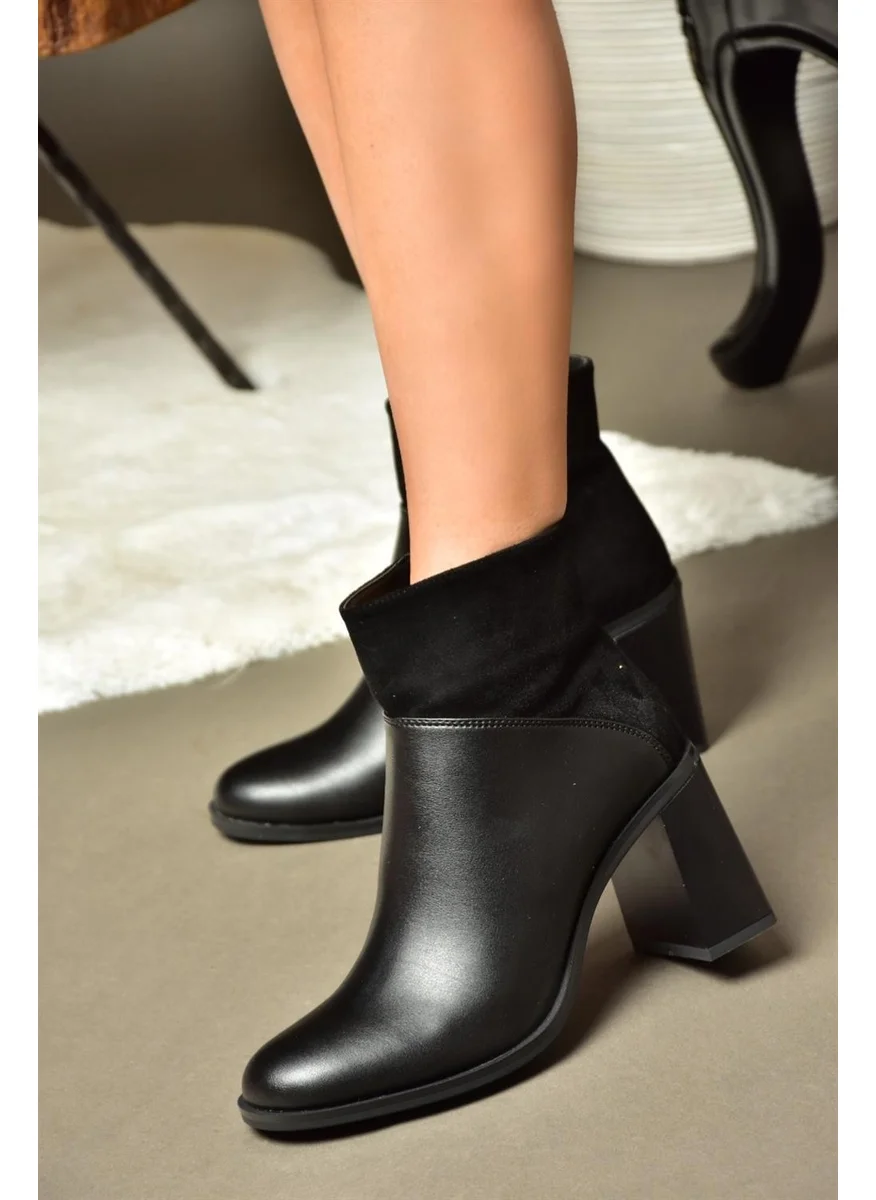 Fox Shoes R518101209 Black Thick Heeled Women's Boots