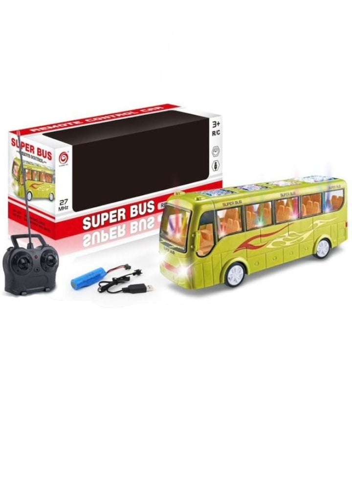 Toy Box Children RC Remote Control Bus Charging Toy With Sound And Lights Electric Car  - Image 2
