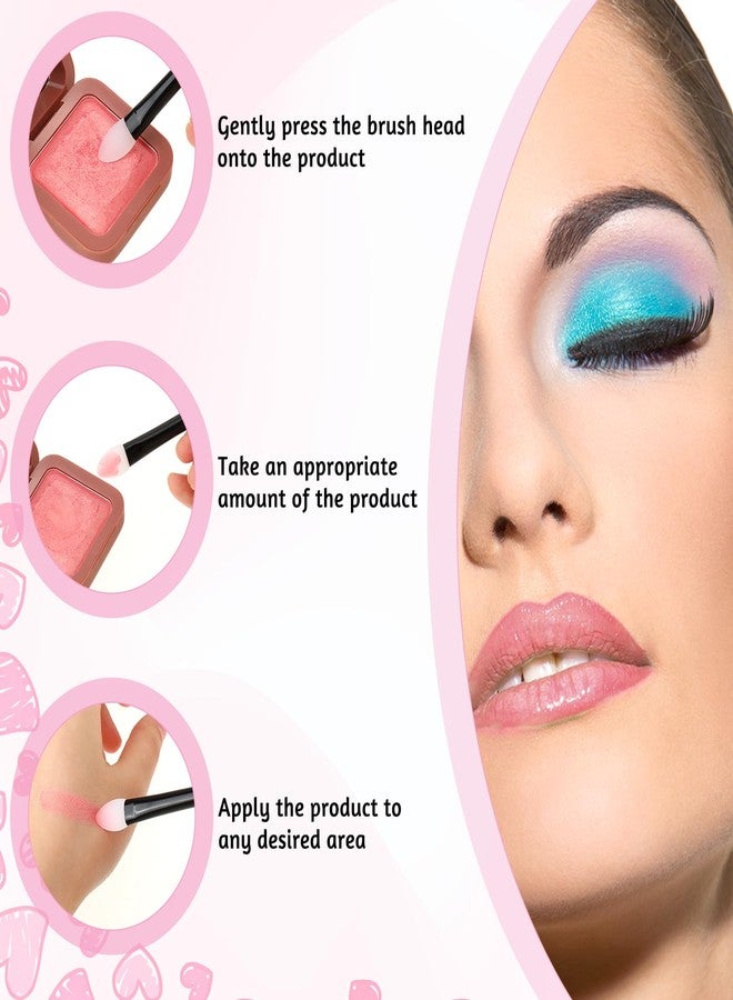 Molain Silicone Eyeshadow Brush, Makeup Applicator Lip Mask Makeup Brushes Silica gel Makeup Eyebrow Lipstick Brushes Lip Mask Makeup Brushes for Liquid Eye Shadow Applying Cream(3Pcs) - Image 3