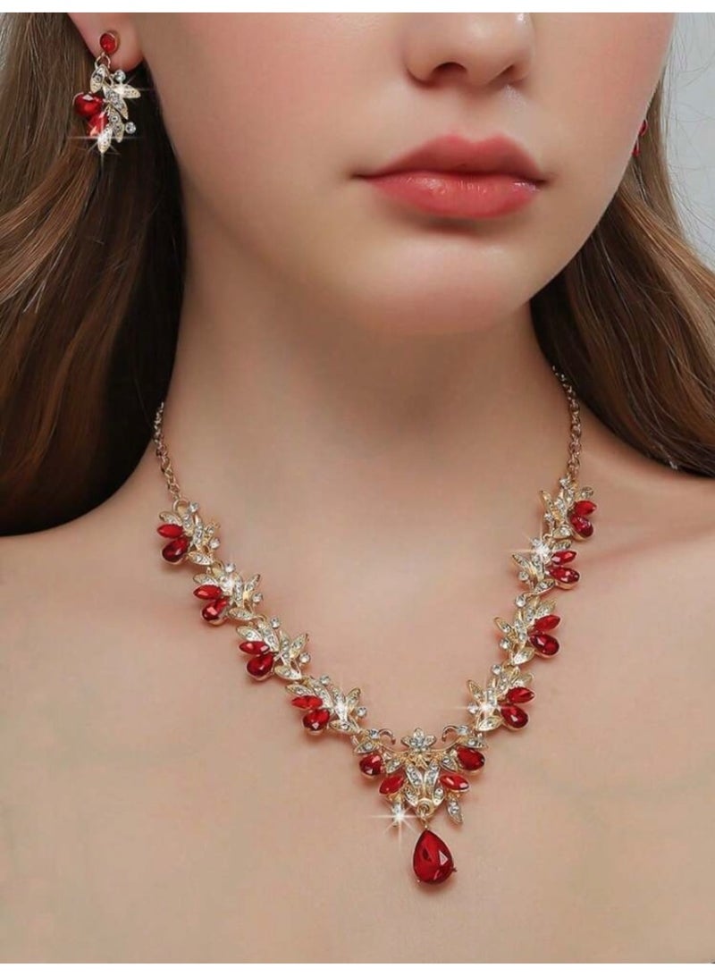 JewelryPalace Amazing Trendy Women's Zirconia Necklace And Earrings Jewellery Set  - Image 1