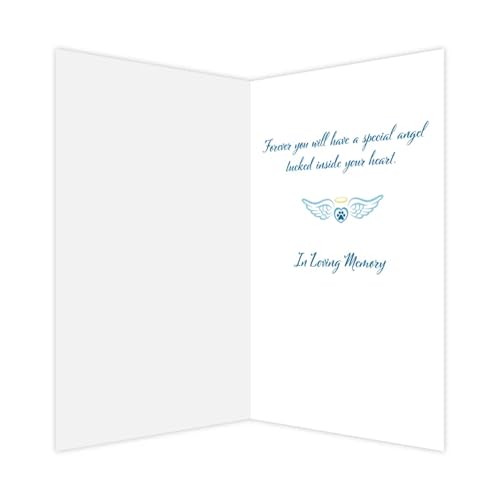 Dog Speak Rainbow Bridge Pet Sympathy Card – We Have Heard That Angels Have Wings... Some Have Paws and a Tail – Loss of Dog Remembrance Card with Envelope - Image 2