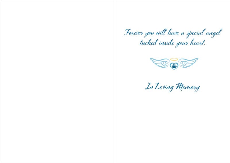 Dog Speak Rainbow Bridge Pet Sympathy Card – We Have Heard That Angels Have Wings... Some Have Paws and a Tail – Loss of Dog Remembrance Card with Envelope - Image 3