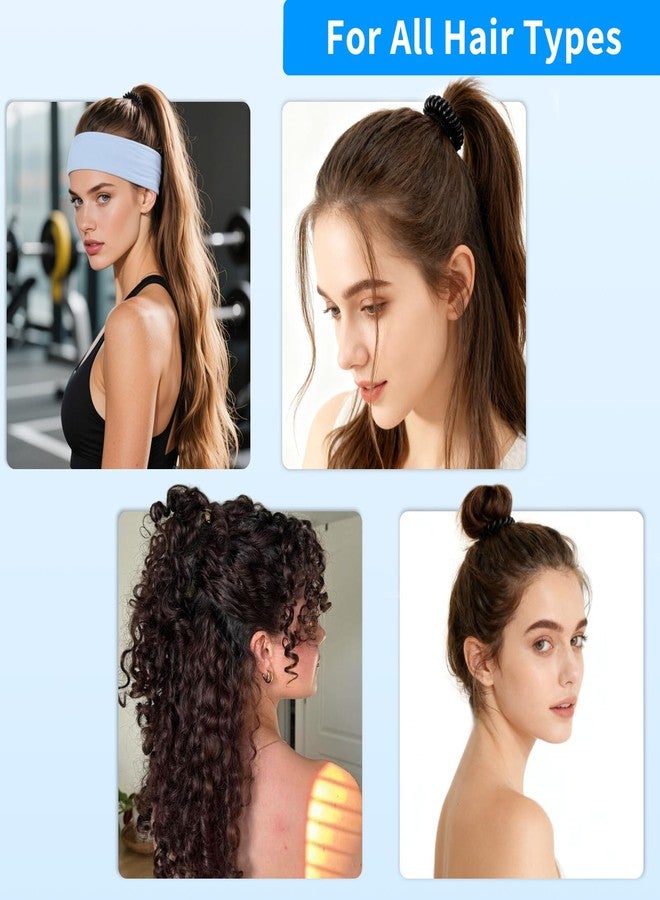 AskBed 8PCS Spiral Hair Ties for Women - No Damage, Creaseless Ponytail Holders for Thick and Thin Hair - Dent-Free Coil Design, Phone Cord Style - 1.57 Inch (4 cm) Diameter - Image 3