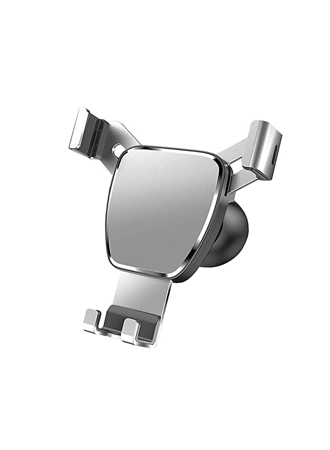 PROMASS Car Phone Holder For Air AC Vent Phone Holder Car With Gravity & Clamping Mobile Holder For Car Dashboard Compatible With (4.7 To 7.2 Inches) (Silver Black) Car Accessories Interior  - Image 2