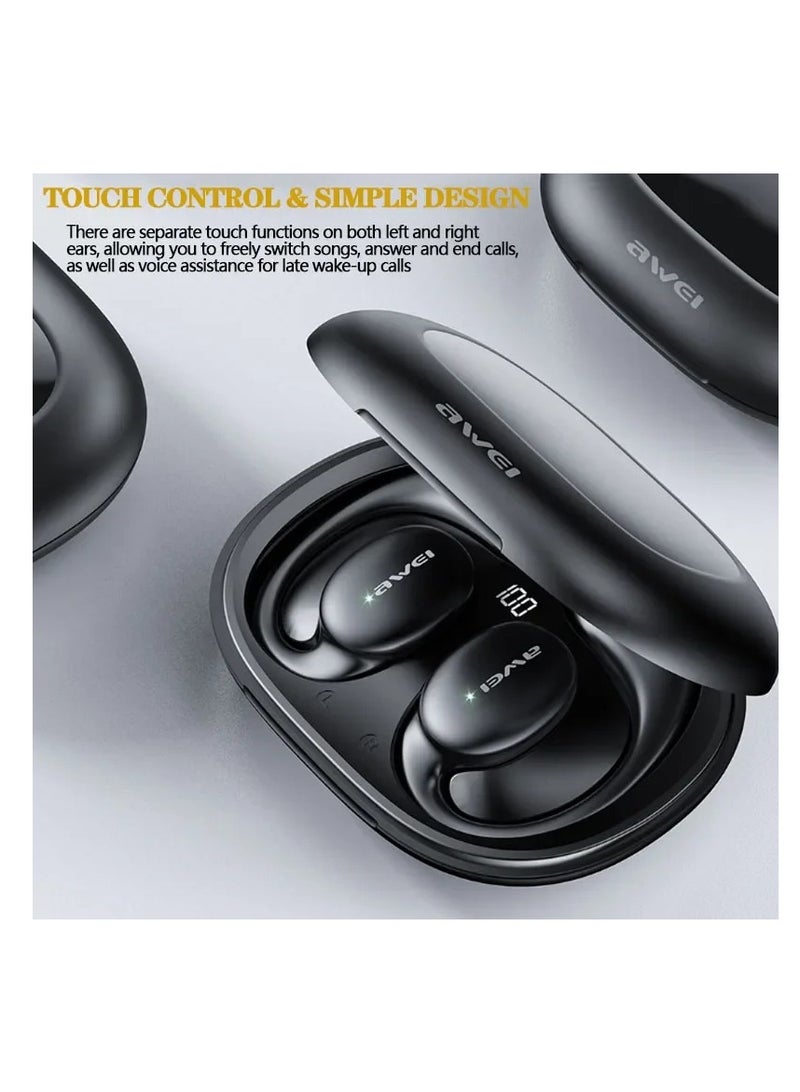 Awei T80 OWS - Sports Bluetooth Earphones, Behind-the-Ear, Bluetooth 5.3, Waterproof white  - Image 4