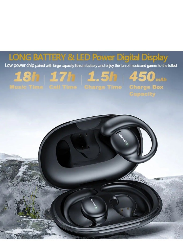 Awei T80 OWS - Sports Bluetooth Earphones, Behind-the-Ear, Bluetooth 5.3, Waterproof white  - Image 3