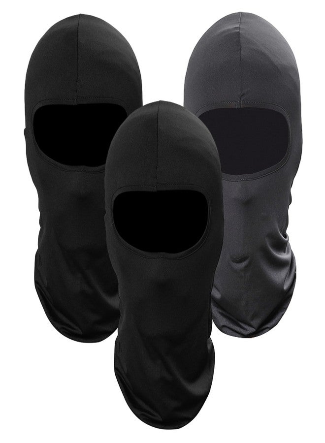 Pukavt 3 Pack Balaclava Face Mask, Ski Mask for Men Women, UV Protection Windproof Scarf for Motorcycle Snowboard Cycling 2 Black/1 Gray - Image 1